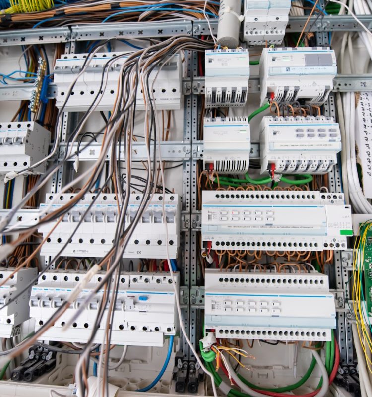 new automated system of electric power supply and distribution. Electric boxes with high-voltage equipment. The scheme for supplying electric power through the main and reserve channels